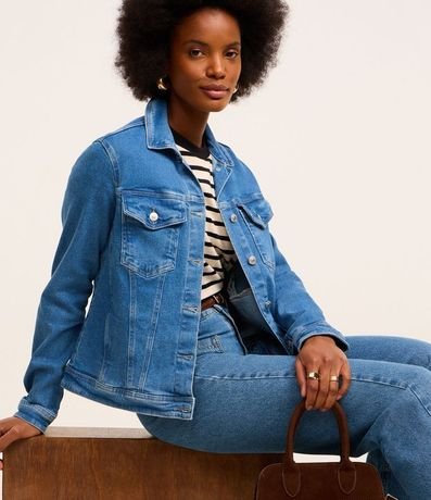 Campera Trucker en Jeans con Bolsillos 5