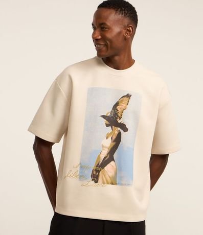 Remera Overboxy en Algodón con Lettering Bordado 1