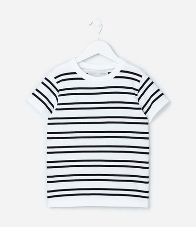 Remera Infantil Seamless con Estampa Rayada - Talle 5 a 14 años