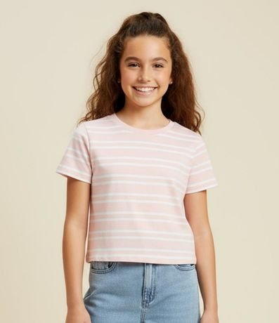 Remera Infantil Seamless con Estampa Rayada - Talle 5 a 14 años 2