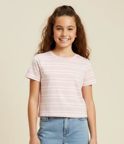 Remera Infantil Seamless con Estampa Rayada - Talle 5 a 14 años 1