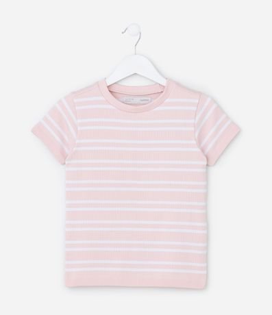 Remera Infantil Seamless con Estampa Rayada - Talle 5 a 14 años