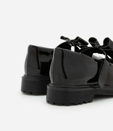 Zapato Muñeca Infantil Barnizado con Moña - Talle 25 al 32 2