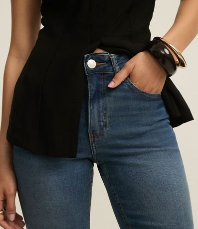 Pantalón Bootcut Jeans con Elastano y Bolsillo Reloj 4