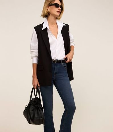 Pantalón Bootcut Jeans con Elastano y Bolsillo Reloj 2