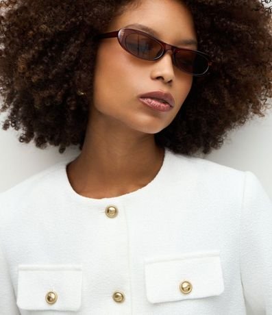 Chaqueta Tweed con Botones Metalizados y Solapas 4