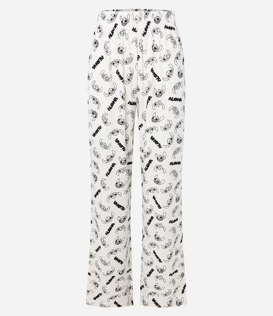 Pantalón de Pijama en Tejido Toque Suave con Estampa Stitch 5