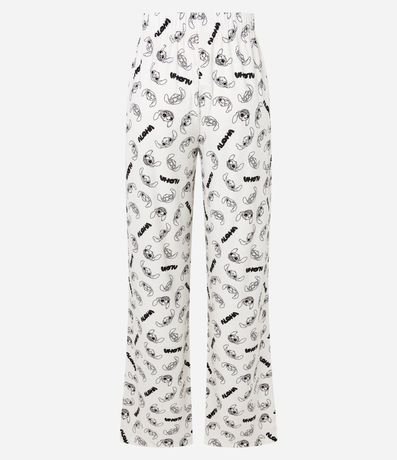 Pantalón de Pijama en Tejido Toque Suave con Estampa Stitch 7