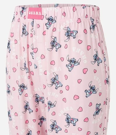 Pantalón de Pijama con Toque Suave y Estampa Stitch 7