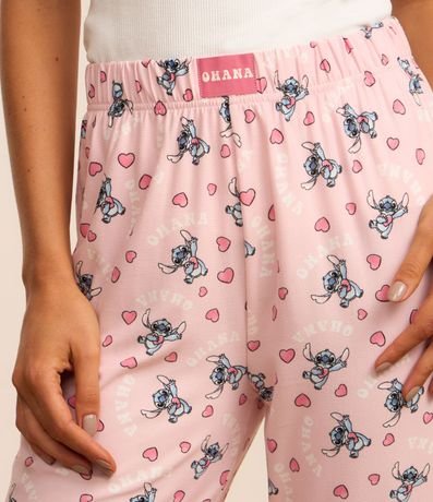Pantalón de Pijama con Toque Suave y Estampa Stitch 4