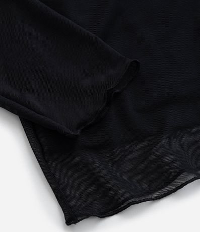 Blusa Sobrepuesta en Tule con Cuello Redondo Curve & Plus Size 7