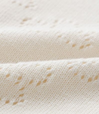 Cardigan Infantil con Efecto Punto de Flores Punto Abierto - Talle RN a 18 Meses 4