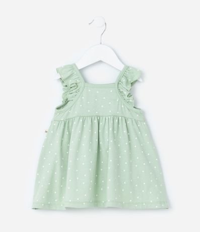 Vestido Infantil con Volados y Bordado Mariposa  - Talle 0 a 18 meses 3
