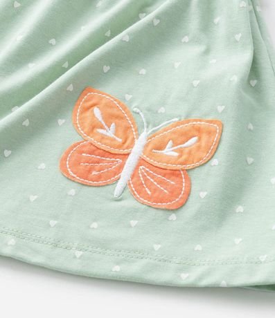 Vestido Infantil con Volados y Bordado Mariposa  - Talle 0 a 18 meses 7