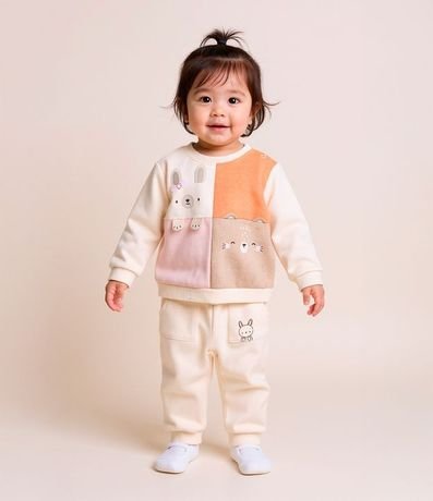 Conjunto Infantil con Recortes y Cara de Animalitos - Talle 0 a 18 meses 2