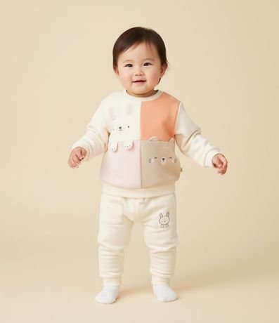 Conjunto Infantil con Recortes y Cara de Animalitos - Talle 0 a 18 meses 1