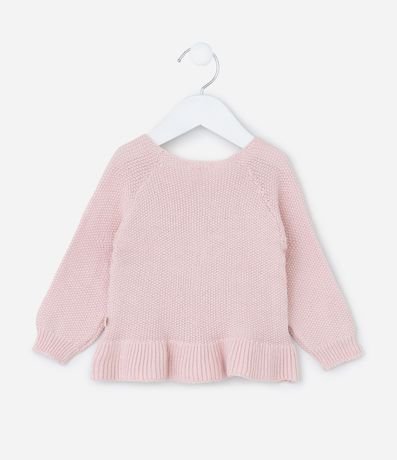 Cardigan Infantil en Punto con Volados - Talle RN a 18 Meses 2