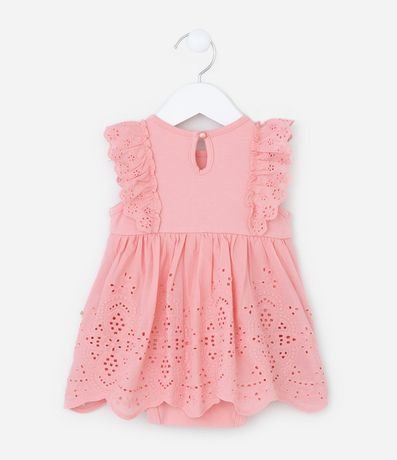 Vestido Body Infantil con Volado Broderie - Talle 0 a 18 meses 4