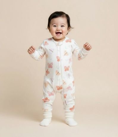 Mono Infantil Punto con Mariposa - Talle RN a 18 Meses 1