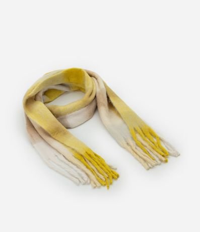 Bufanda en Punto con Estampa Cuadriculada