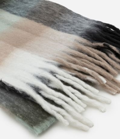 Bufanda en Punto con Estampa Cuadriculada 3