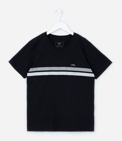 Remera Infantil con Rayas y Etiqueta - Talle 05 a 14 años 1