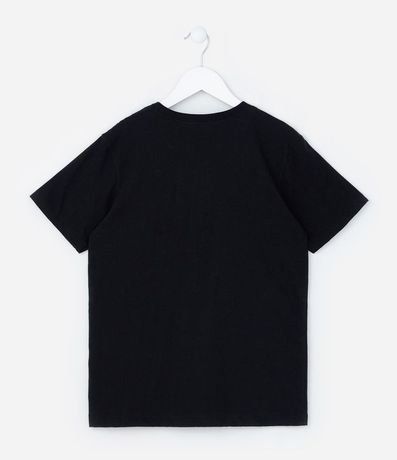 Remera Infantil con Rayas y Etiqueta - Talle 05 a 14 años 2