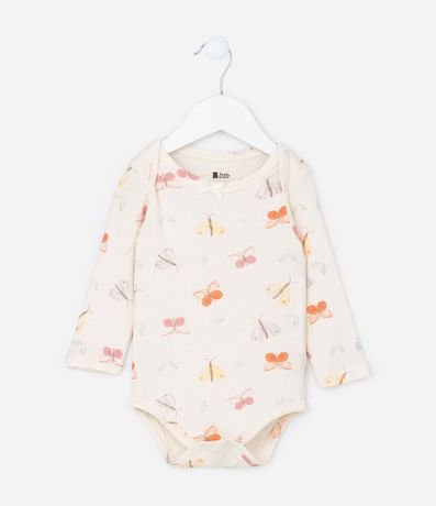 Body Infantil con Estampa de Mariposas - Talle RN a 18 meses