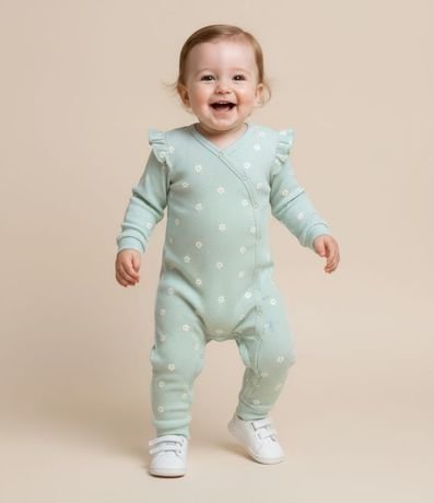 Mono Infantil Canelado con Volados - Talle RN a 18 meses