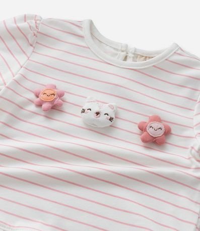 Conjunto Infantil con Estampa de Rayas y Flores - Talle 0 a 18 Meses 11