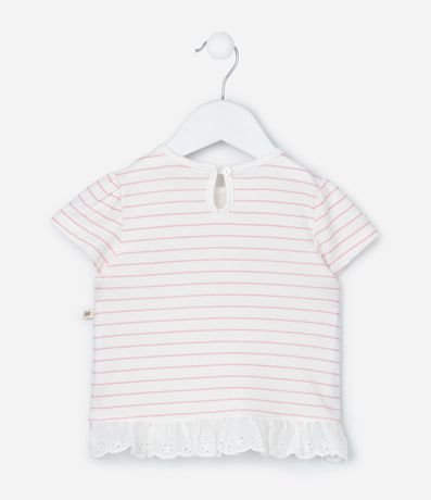 Conjunto Infantil con Estampa de Rayas y Flores - Talle 0 a 18 Meses 6