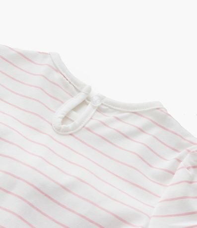 Conjunto Infantil con Estampa de Rayas y Flores - Talle 0 a 18 Meses 7