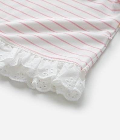 Conjunto Infantil con Estampa de Rayas y Flores - Talle 0 a 18 Meses 8