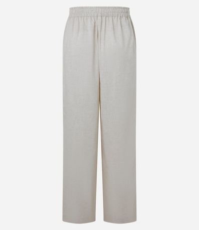 Pantalón Recto en Sarga con Cintura Elástica 6