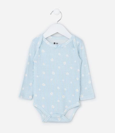 Body Infantil con Estampa Rayas y Margaridas - Talle RN a 18 meses 2