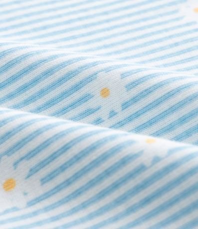 Body Infantil con Estampa Rayas y Margaridas - Talle RN a 18 meses 4