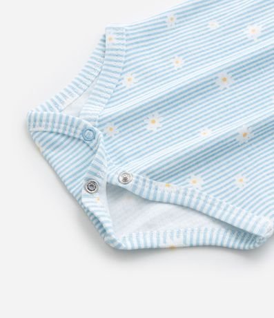 Body Infantil con Estampa Rayas y Margaridas - Talle RN a 18 meses 5