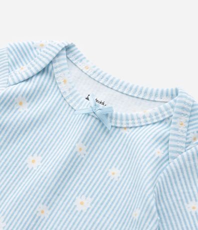 Body Infantil con Estampa Rayas y Margaridas - Talle RN a 18 meses 7
