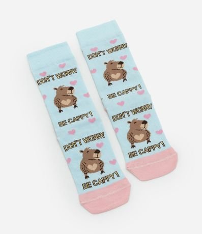 Media Caña Larga en Algodón con Estampa Carpincho 4