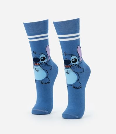 Media Caña Larga en Algodón con Estampa Stitch 1