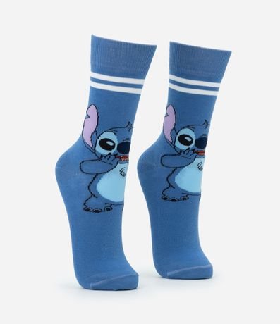 Media Caña Larga en Algodón con Estampa Stitch 2
