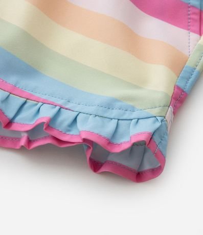 Short Infantil con Volado y Estampa Rayada - Talle 1 a 6 años 3