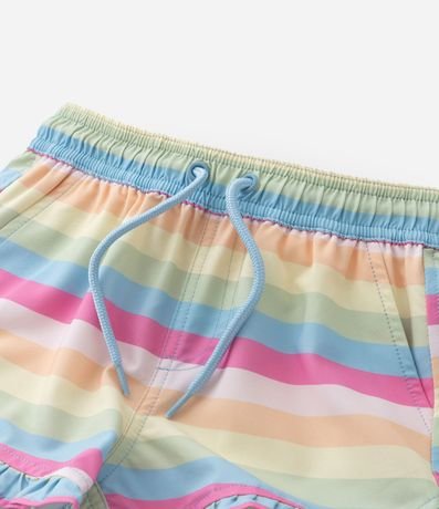 Short Infantil con Volado y Estampa Rayada - Talle 1 a 6 años 5