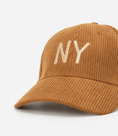 Gorra Infantil Aba Curva en Terciopelo con Bordado NY - Talle único 4
