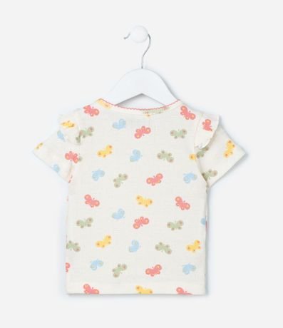 Blusa Infantil con Volado y Estampa Mariposas - Talle 1 a 6 años 3