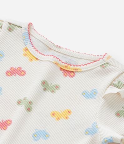 Blusa Infantil con Volado y Estampa Mariposas - Talle 1 a 6 años 5