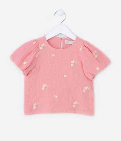 Conjunto Infantil Texturizado con Bordado Flores - Talle 1 a 6 años 3