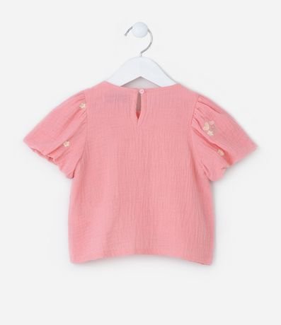 Conjunto Infantil Texturizado con Bordado Flores - Talle 1 a 6 años 2