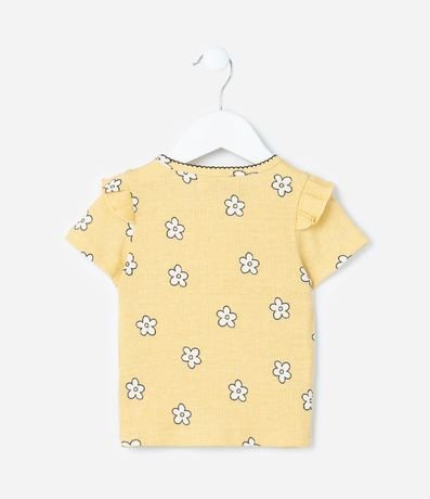 Blusa Infantil con Volado y Estampa Flores - Talle 1 a 6 años 2