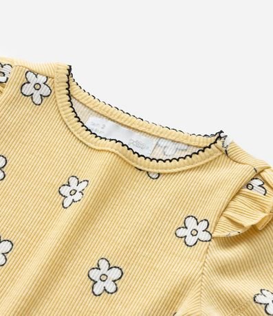 Blusa Infantil con Volado y Estampa Flores - Talle 1 a 6 años 4